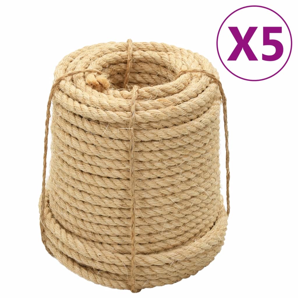 VidaXL Seil 5 Stk. 16 mm 100 m Sisal