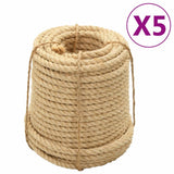 VidaXL Seil 5 Stk. 20 mm 100 m Sisal