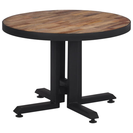 Vidaxl salontafel rond ø55x40 cm massief gerecycled teakhout