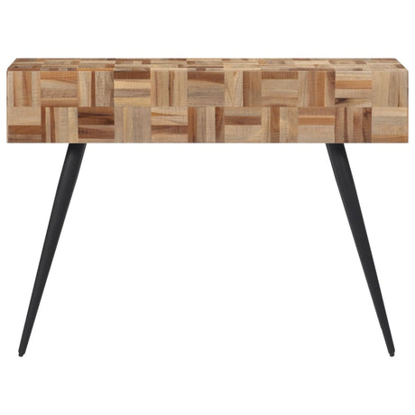 Vidaxl wandtafel 110x34x80 cm massief gerecycled teakhout