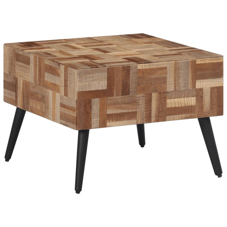 Vidaxl salontafel 55x55x40 cm massief gerecycled teakhout grijs