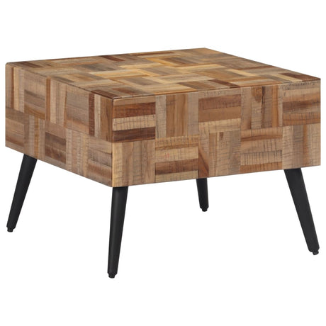 Vidaxl salontafel 55x55x40 cm massief gerecycled teakhout grijs