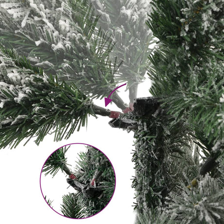 Vidaxx künstlicher Weihnachtsbaum mit Scharnieren und Schnee 120 cm