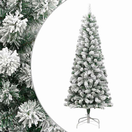 VidaXL Künstlicher Weihnachtsbaum mit Scharnieren und Schnee 180 cm