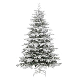 Vidaxl kunstkerstboom met scharnieren en sneeuw 180 cm