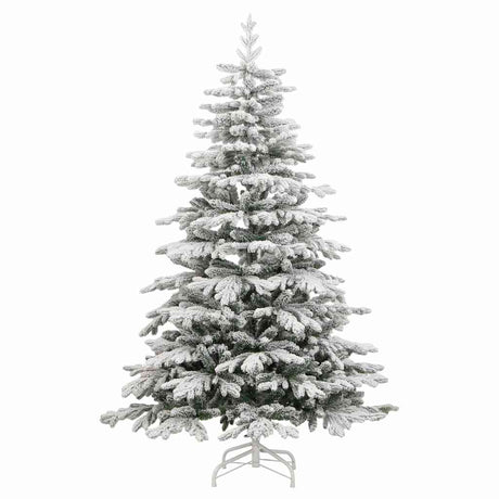 Vidaxl kunstkerstboom met scharnieren en sneeuw 210 cm
