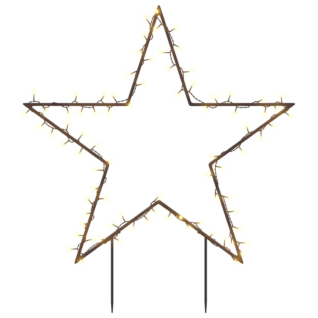 VidaXL Weihnachtsbeleuchtungsstern mit Erdspießen 80 LEDs 60 cm