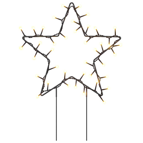 VidaXL Weihnachtsbeleuchtung Stern 3 Stk. mit Erdspießen 50 LEDs 29 cm