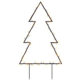 VidaXL Weihnachtsbeleuchtung Weihnachtsbaum mit Erdspießen 80 LEDs 60 cm