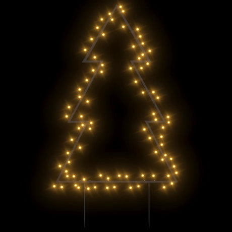 VidaXL Weihnachtsbeleuchtung Weihnachtsbaum mit Erdspießen 80 LEDs 60 cm