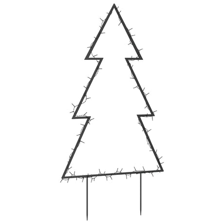 VidaXL Weihnachtsbeleuchtung Weihnachtsbaum mit Erdspießen 80 LEDs 60 cm