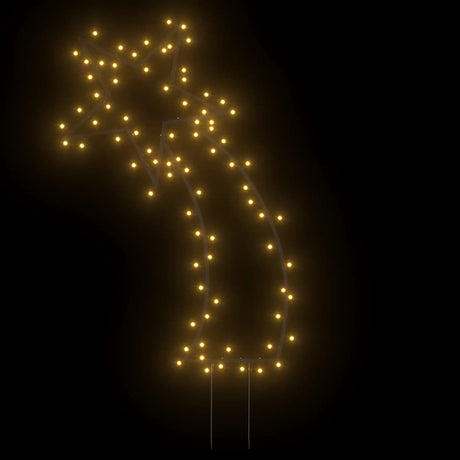 VidaXL Weihnachtsbeleuchtung Meteor mit Erdspießen 80 LEDs 62 cm