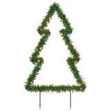 VidaXL Weihnachtsbeleuchtung Weihnachtsbaum mit Erdspießen 80 LEDs 60 cm