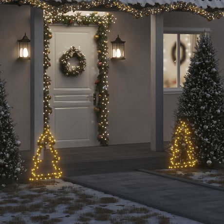 VidaXL Weihnachtsbeleuchtung Weihnachtsbaum mit Erdspießen 80 LEDs 60 cm