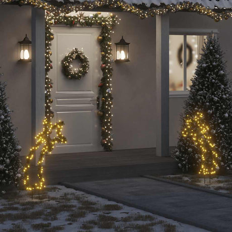 VidaXL Weihnachtsbeleuchtung Meteor mit Erdspießen 115 LEDs 89 cm