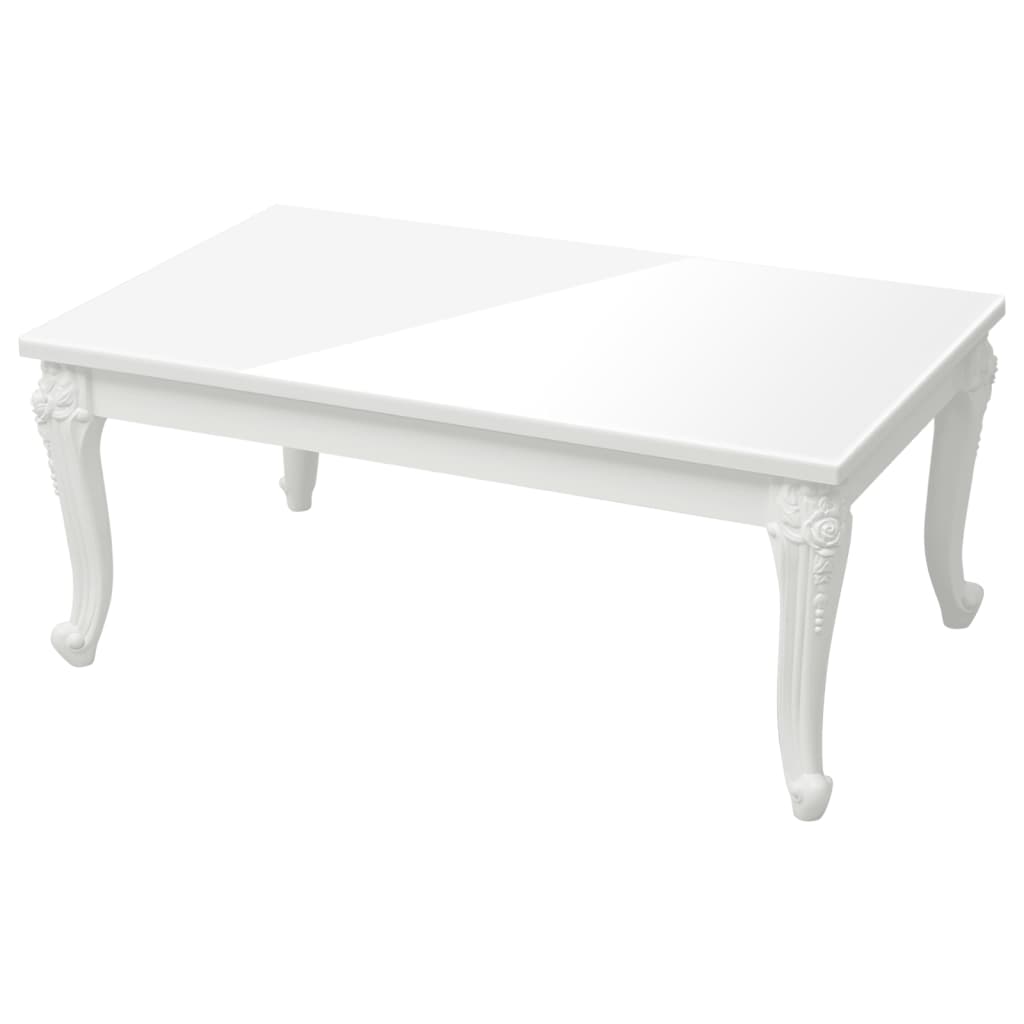 Vidaxl salontafel 100x50x42 cm bewerkt hout hoogglans wit