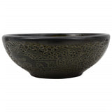 Vidaxx Aufsatzwaschbecken rund φ41x14 cm Keramik schwarz