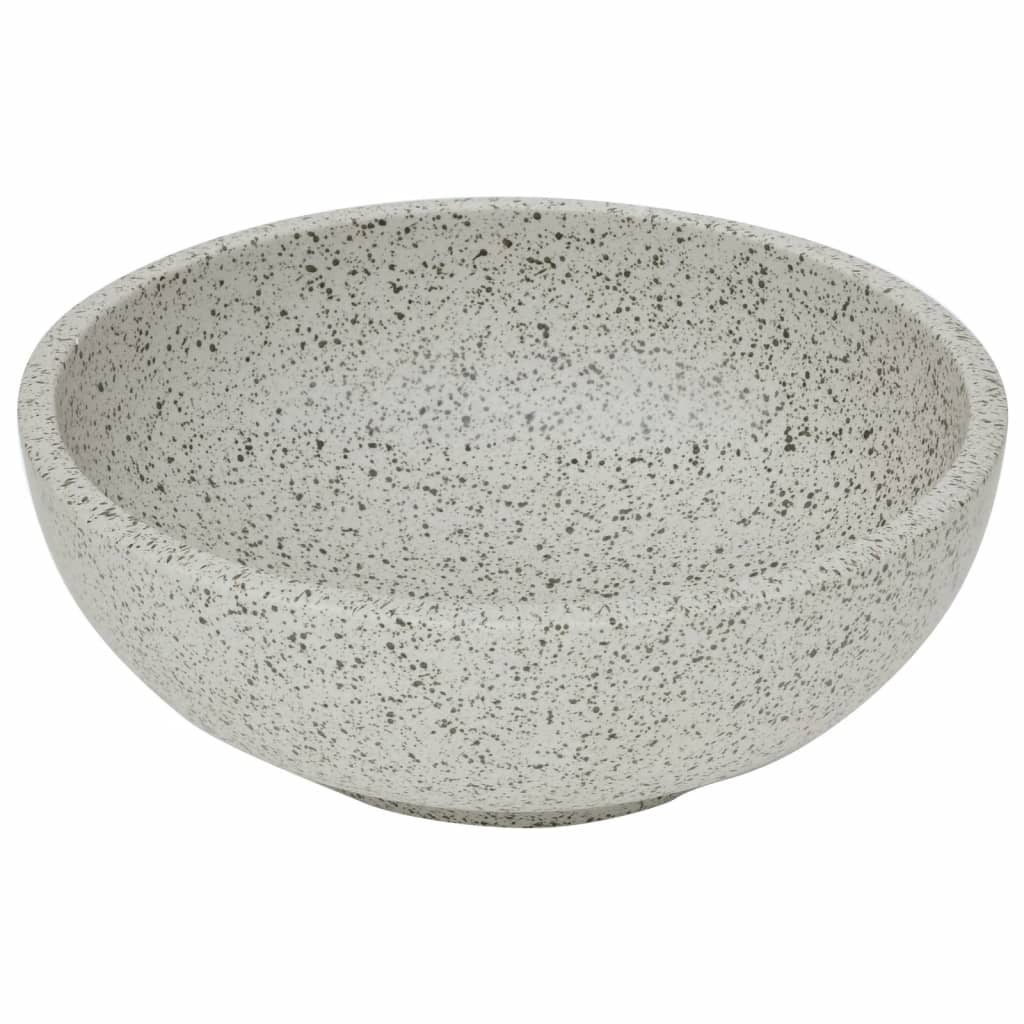 Vidaxx Aufsatzwaschbecken rund φ41x14 cm Keramik grau