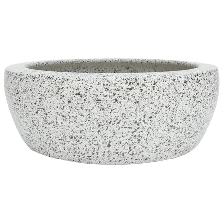 Vidaxx Aufsatzwaschbecken rund φ41x14 cm Keramik grau