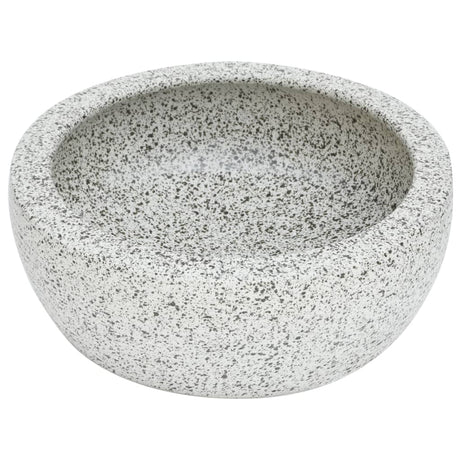 Vidaxx Aufsatzwaschbecken rund φ41x14 cm Keramik grau