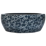 Vidaxx Aufputzspüle rund φ41x14 cm Keramik schwarz und blau