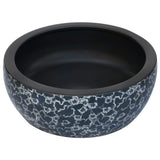 Vidaxx Aufputzspüle rund φ41x14 cm Keramik schwarz und blau