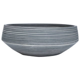 Vidaxx Aufsatzwaschbecken rund φ41x14 cm Keramik grau