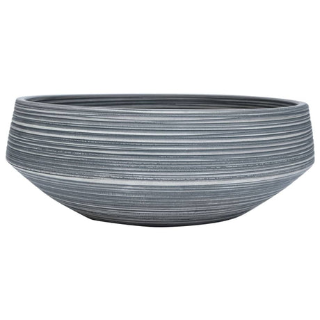 Vidaxx Aufsatzwaschbecken rund φ41x14 cm Keramik grau