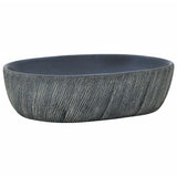 Vidaxx Aufsatzwaschbecken oval 47x33x13 cm Keramik schwarz und grau