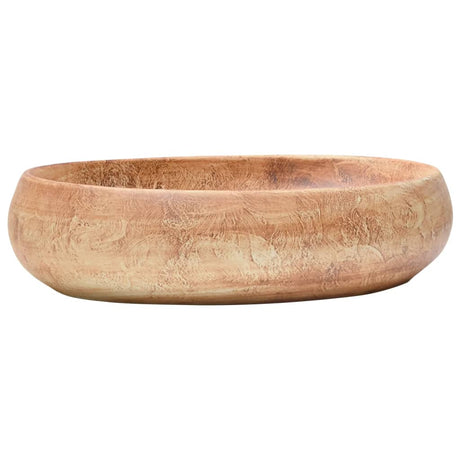 Vidaxx Aufsatzwaschbecken oval 59x40x15 cm Keramik braun