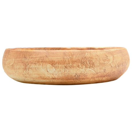VidaXL Aufsatzwaschbecken oval 59x40x15 cm Keramik braun