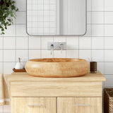 VidaXL Aufsatzwaschbecken oval 59x40x15 cm Keramik braun