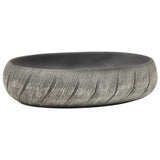 Vidaxx Aufsatzwaschbecken oval 59x40x15 cm Keramik schwarz und grau