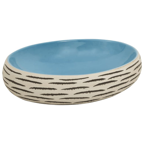Vidaxx Aufsatzwaschbecken oval 59x40x15 cm aus Keramik mehrfarbig
