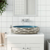 Vidaxx Aufsatzwaschbecken oval 59x40x15 cm aus Keramik mehrfarbig