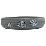 Vidaxx Aufsatzwaschbecken oval 59x40x15 cm Keramik grau