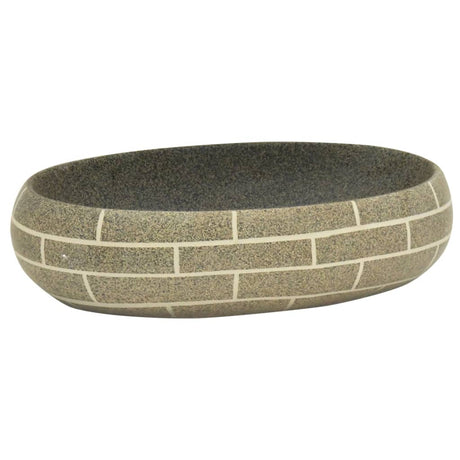 Vidaxx Aufsatzwaschbecken oval 59x40x15 cm aus Keramik mehrfarbig