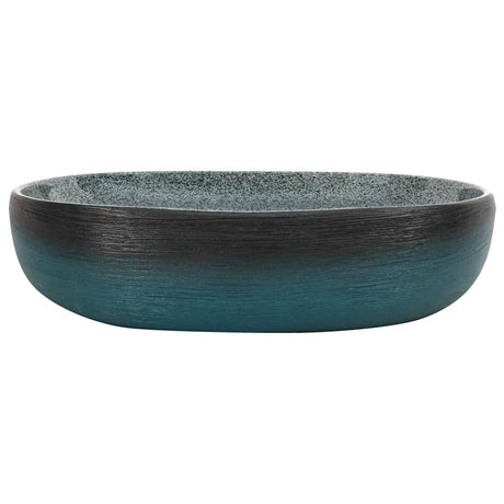 Vidaxx Aufsatzwaschbecken oval 59x40x14 cm Keramik Türkis