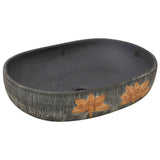 Vidaxx Aufsatzwaschbecken oval 59x40x14 cm Keramik grau und schwarz