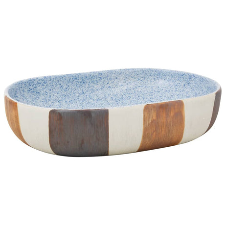 Vidaxx Aufsatzwaschbecken oval 59x40x14 cm aus Keramik mehrfarbig
