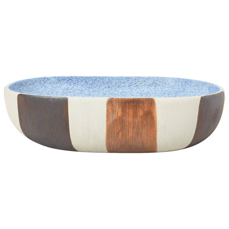 Vidaxx Aufsatzwaschbecken oval 59x40x14 cm aus Keramik mehrfarbig