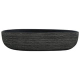 Vidaxx Aufsatzwaschbecken oval 59x40x14 cm Keramik grau und schwarz