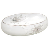 Vidaxx Aufsatzwaschbecken oval 59x40x15 cm Keramik weiß