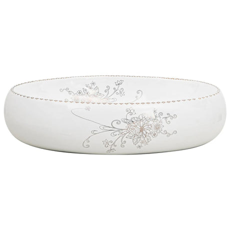Vidaxx Aufsatzwaschbecken oval 59x40x15 cm Keramik weiß