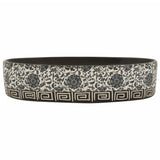 Vidaxx Aufsatzwaschbecken oval 56,5x36,5x13,5 cm Keramik schwarz und blau