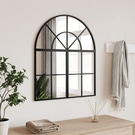 VidaXL Wandspiegelbogen 60x70 cm Eisen schwarz