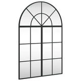 VidaXL Wandspiegelbogen 60x90 cm Eisen schwarz