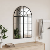 VidaXL Wandspiegelbogen 60x90 cm Eisen schwarz