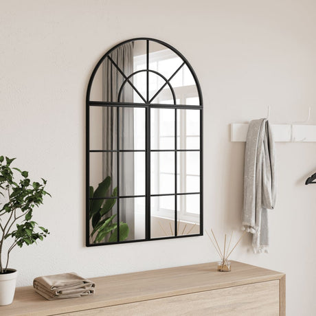 VidaXL Wandspiegelbogen 60x90 cm Eisen schwarz