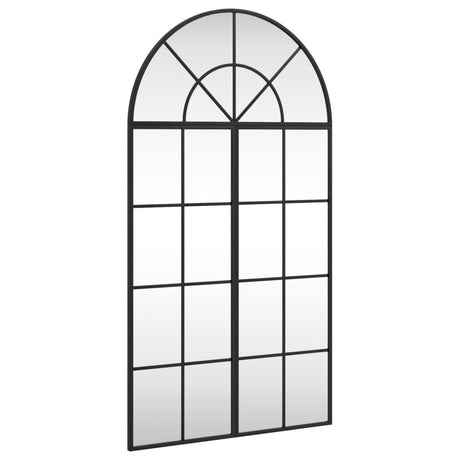 VidaXL Wandspiegelbogen 60x110 cm Eisen schwarz